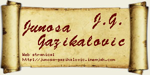Junoša Gazikalović vizit kartica
